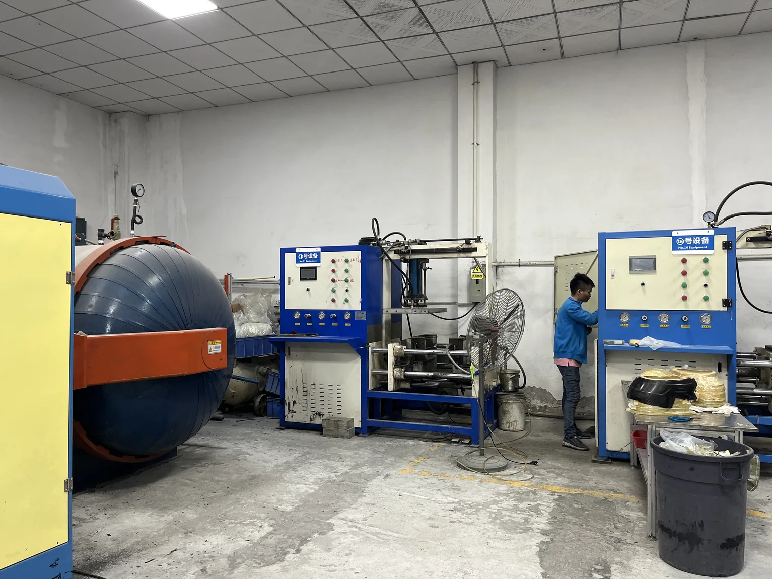 Actual JOHHAR composite manufacturing equipment in factory