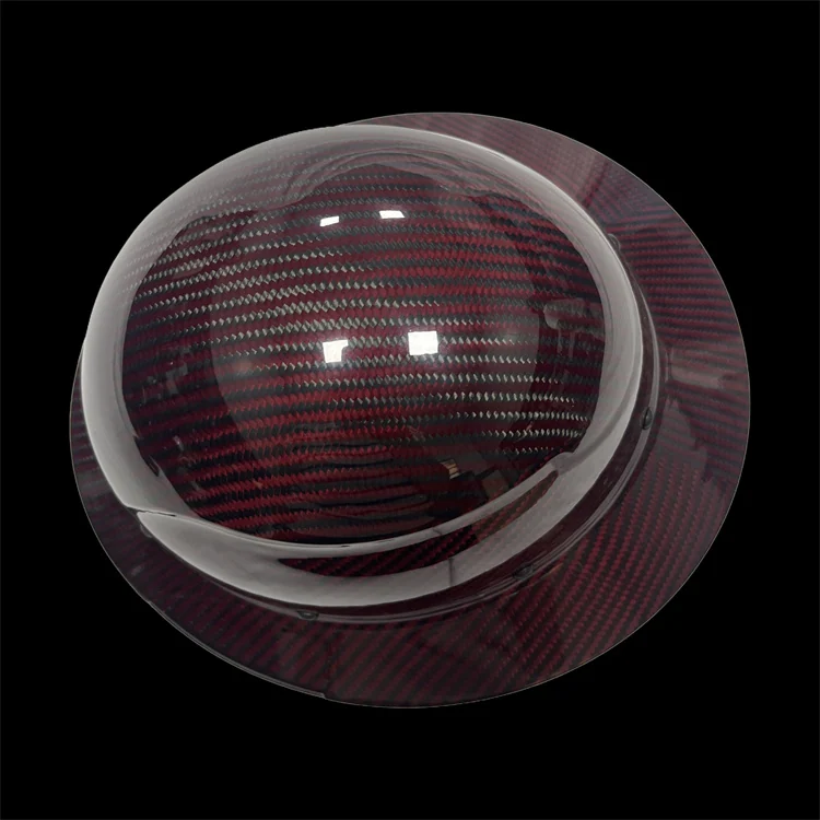 Brimmed shell form; actual carbon fiber helmet shell project reference