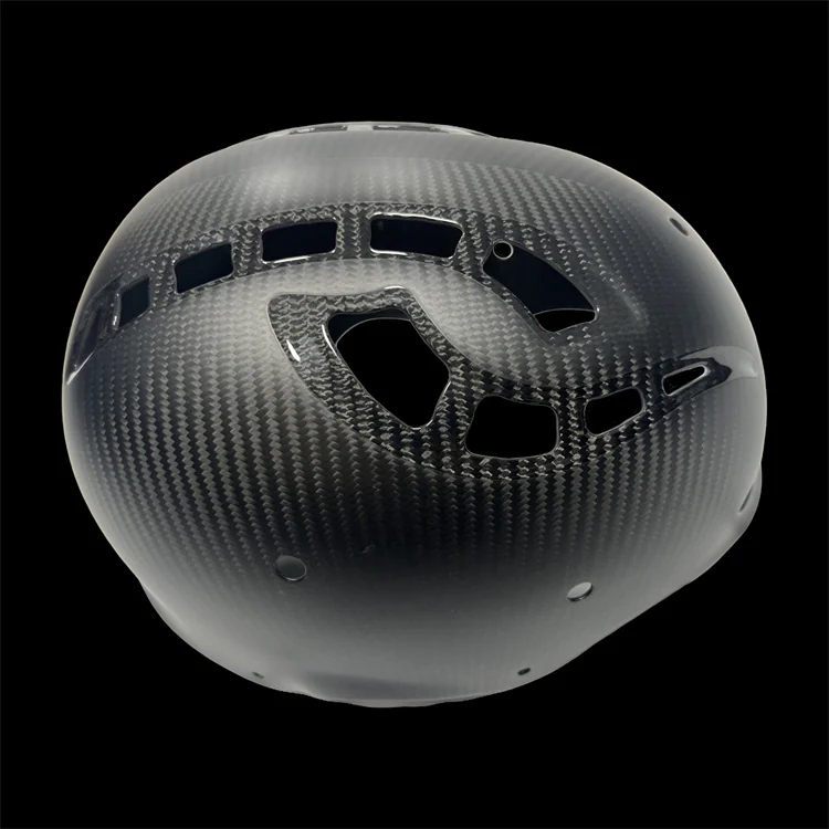 Multiple-vent carbon shell; actual carbon fiber helmet shell project reference