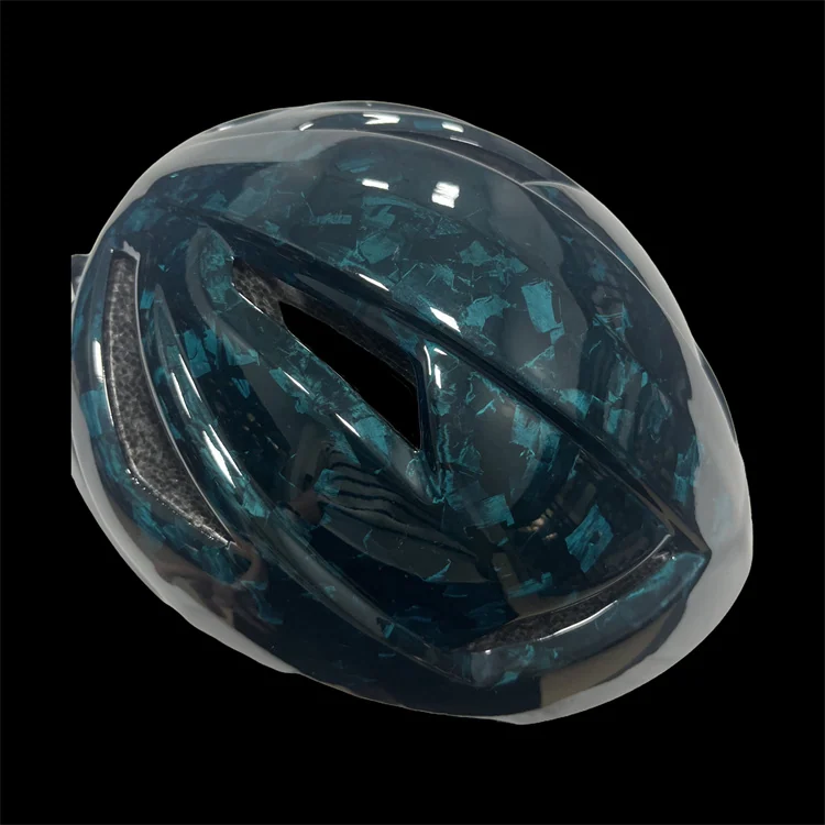 Carbon helmet shell with vents; actual carbon fiber helmet shell project reference