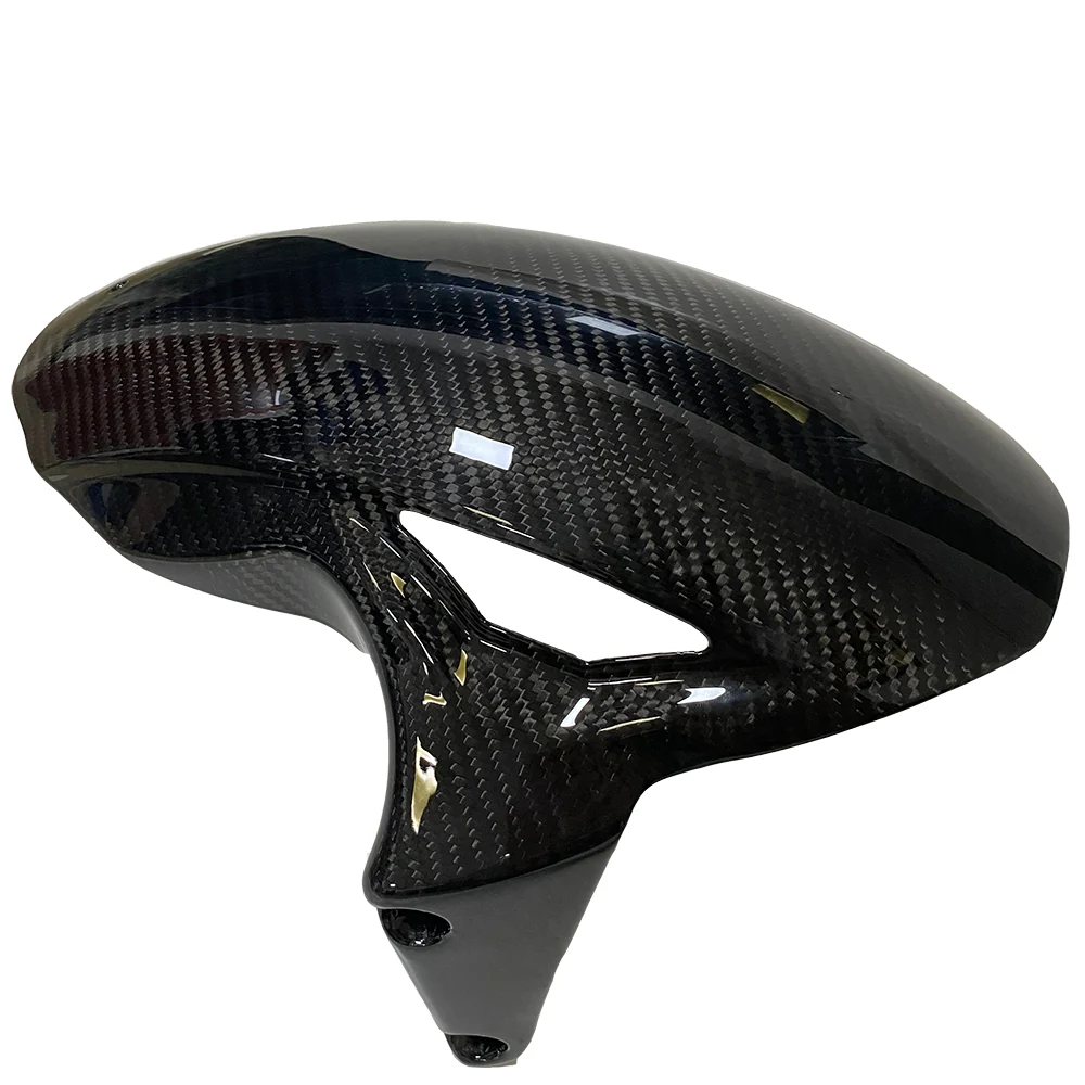 Carbon fiber motorcycle mudguard, real project photograph
