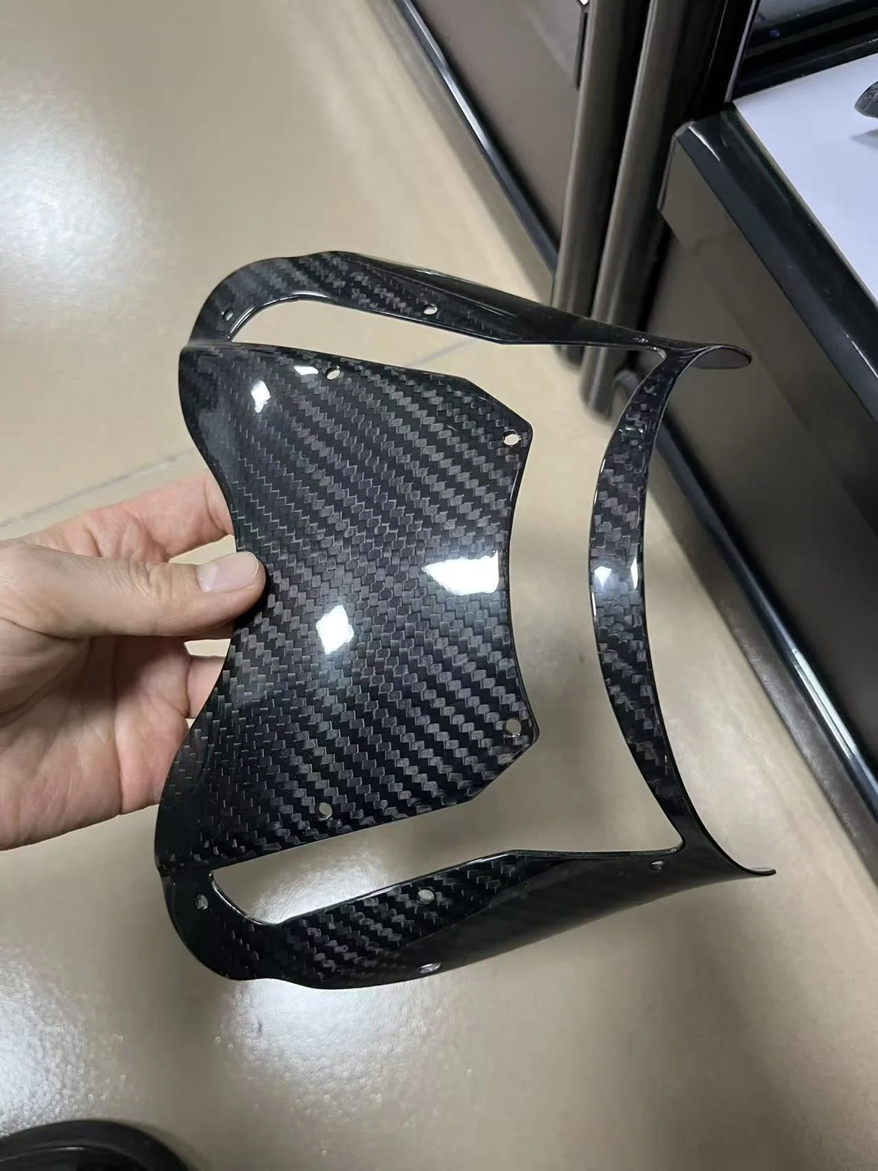 Custom carbon fiber motorcycle component — Project photo 03